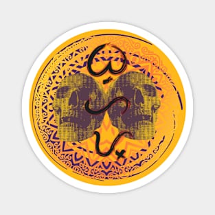 Skull Colored Mandala Baybayin word 'Buhay' (life) Magnet